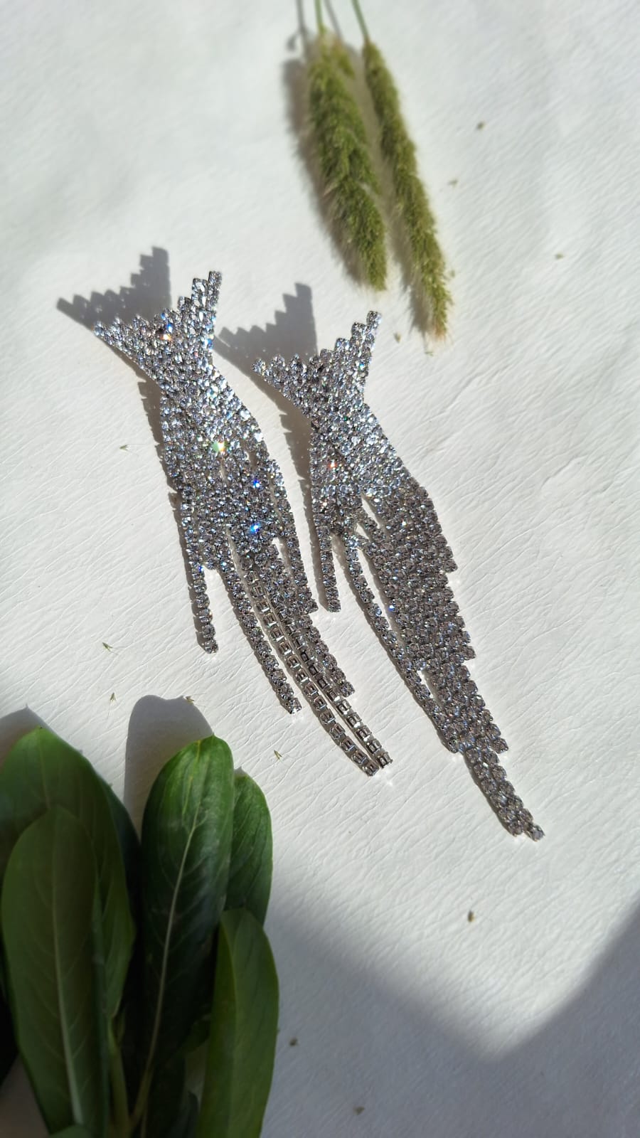 Silver Storm Tassels Earrings