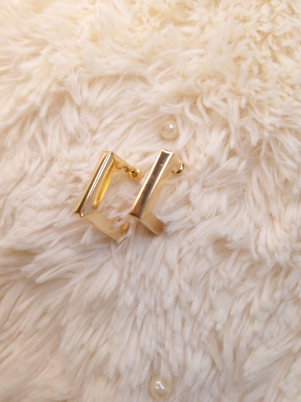 Geometric statement earrings