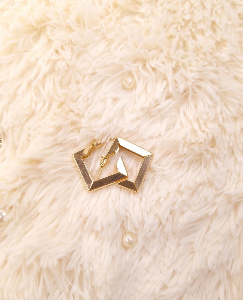 Geometric statement earrings