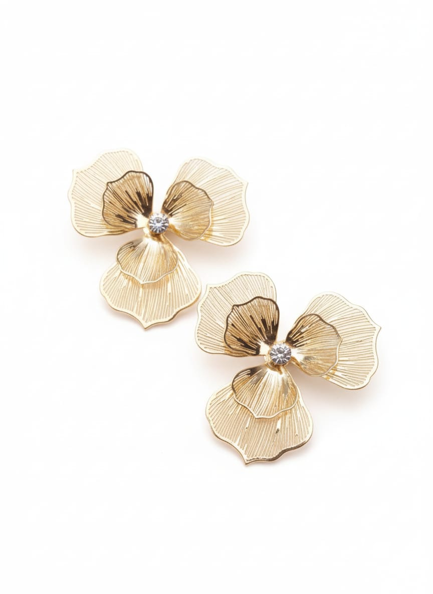 Vintage ginkgo crystal flower